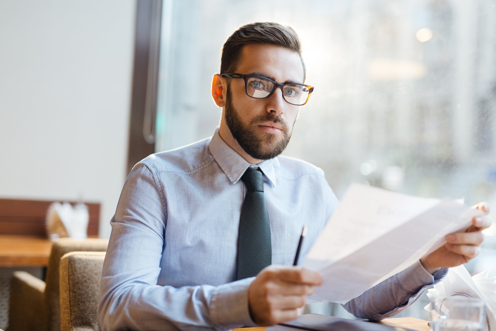 Man with documents