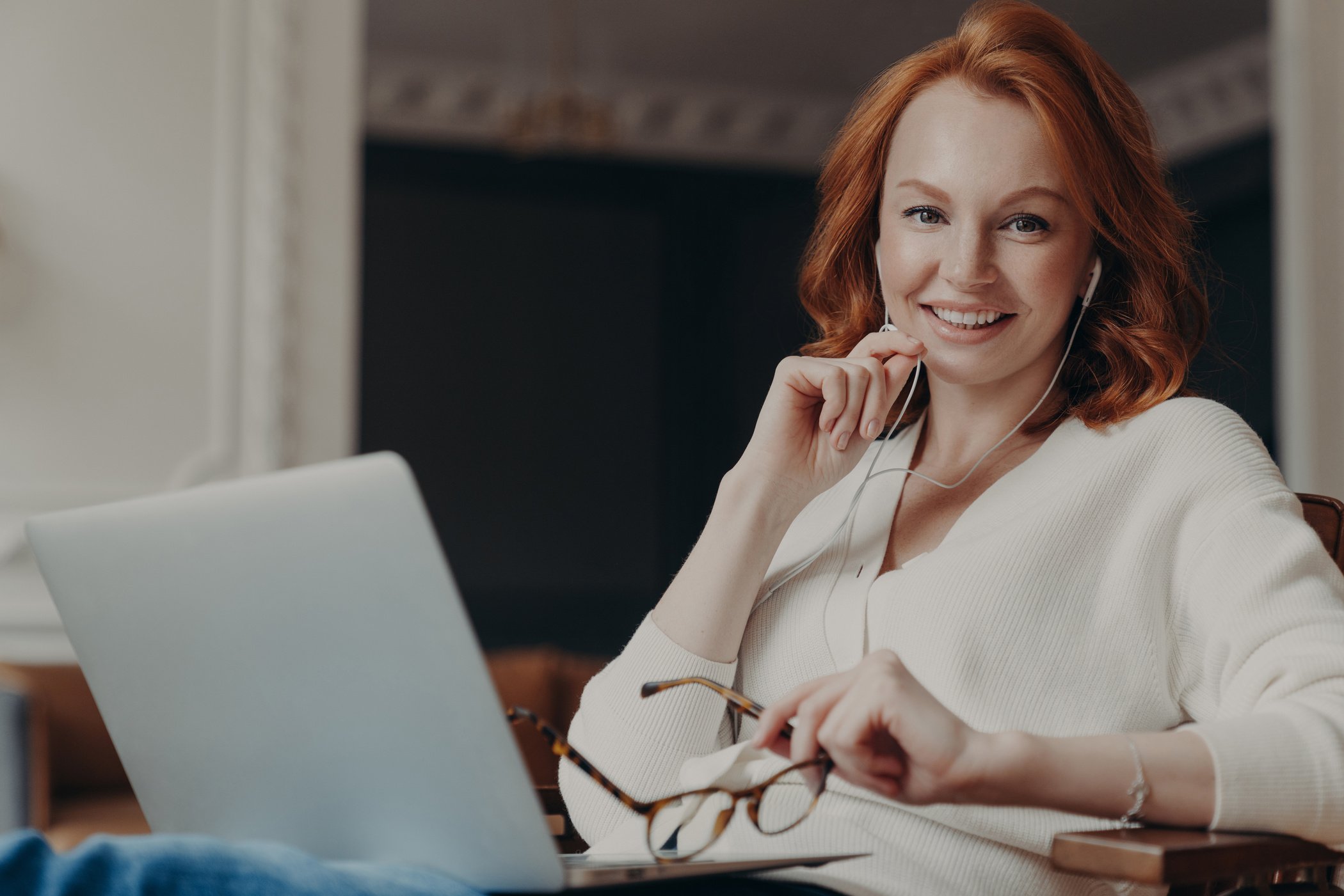 Woman Working With Laptop