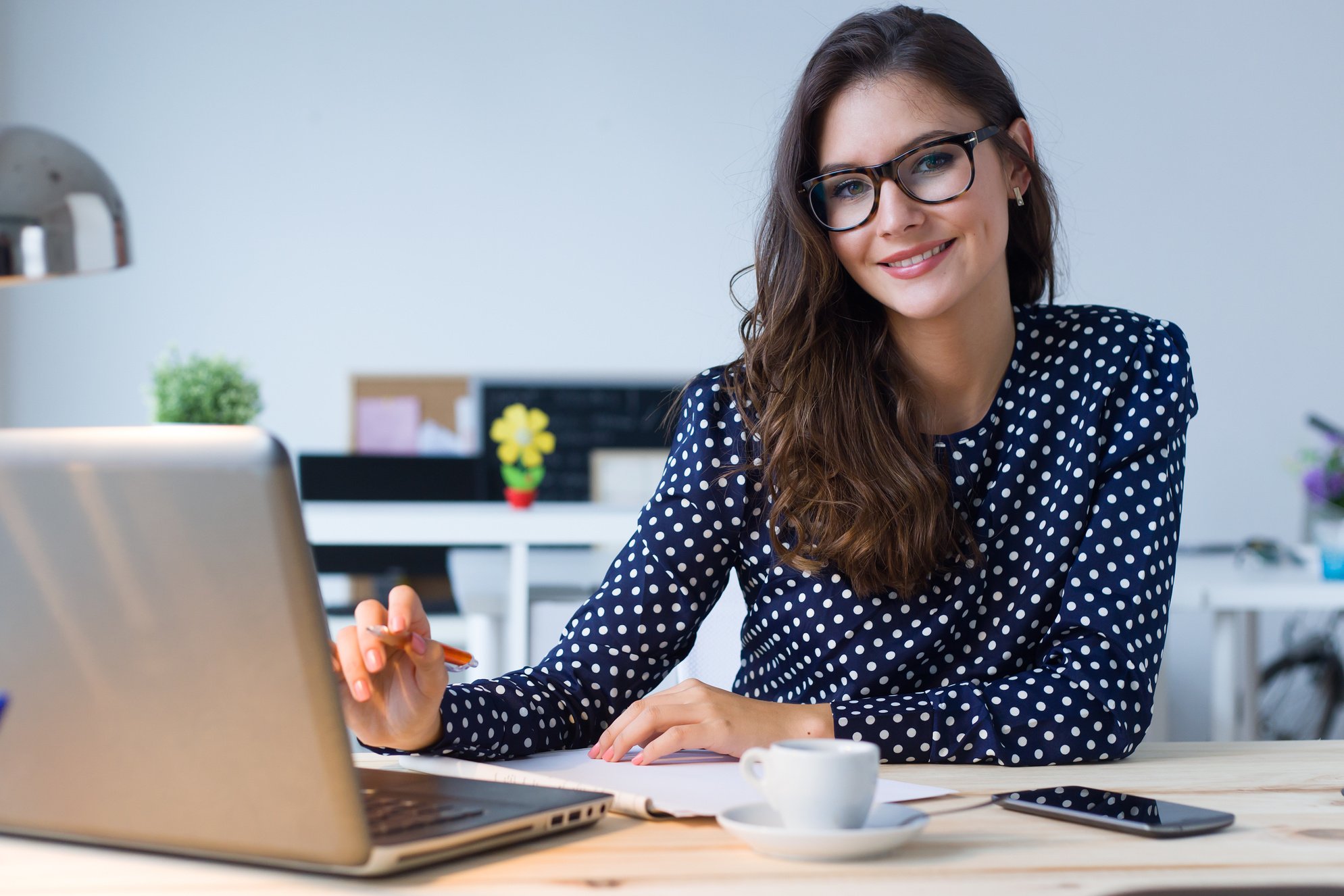 Woman Working at Home